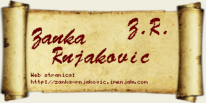 Žanka Rnjaković vizit kartica
